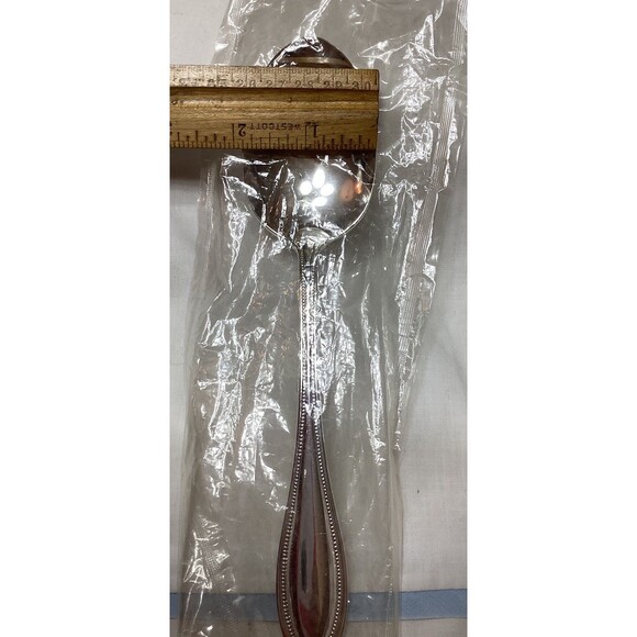 Two ONEIDA VTG 1992 SILVER ARBOR SILVER PLATED Serving SPOONS Sealed NIP USA - Picture 9 of 10